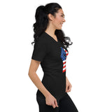 BLM/Old Glory Unisex Short Sleeve V-Neck T-Shirt