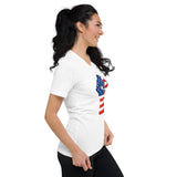 BLM/Old Glory Unisex Short Sleeve V-Neck T-Shirt