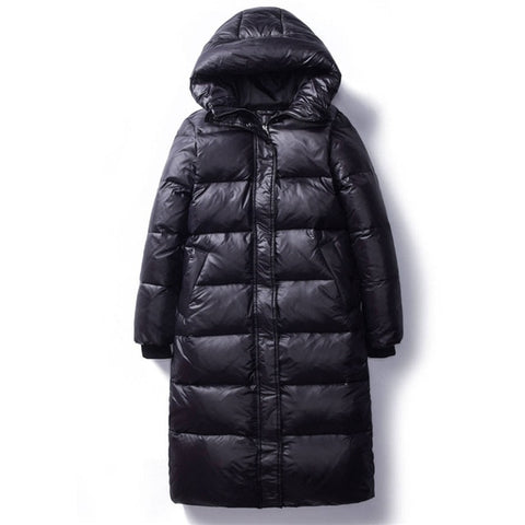 Women's Hooded Long Slim Parka