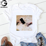 Print Letter Women T Shirt