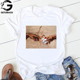 Print Letter Women T Shirt