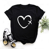 Print Letter Women T Shirt