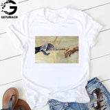 Print Letter Women T Shirt