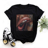 Print Letter Women T Shirt
