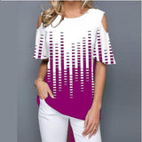 Short Flare Sleeve Print Blouse Women's Tunics Plus Size 5XL O-Neck Hollow Out Female Blouses Tops 2020 Summer Casual Lady Tunic