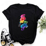Print Letter Women T Shirt