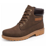 Men Classic High Top British Style PU Leather Boots