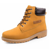 Men Classic High Top British Style PU Leather Boots