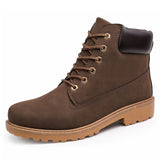Men Classic High Top British Style PU Leather Boots