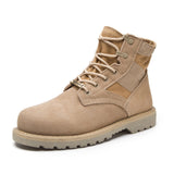 Desert Military Tactical Suede, Fur Lined Ankle Boots Suede Men