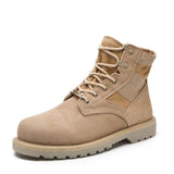 Desert Military Tactical Suede, Fur Lined Ankle Boots Suede Men