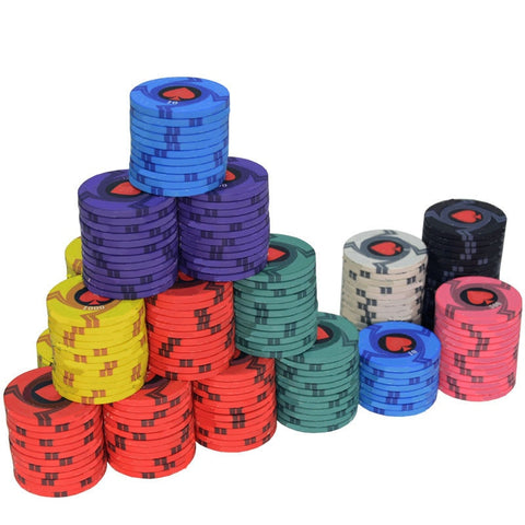 New  EPT Ceramic Texas Poker Chips Professional Casino European Poker Chips Set 10pcs/Lot Dropshipping