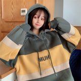 Hoodies Women Thicker Plus Velvet Students Simple Patchwork Hooded Korean Style Harajuku Womens High Quality Trendy Oversize New