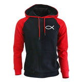 spring autumn Man Raglan Hoodies 2020 New Jesus Fish Simple Printed Sweatshirts Hoody Streetwear Warm Clothing homme tracksuits