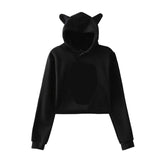 Cat Ear Pink Russia Style Likee App LIKEE Hoodies Women Cat Crop Top Hoodie Female Rainbow Sweatshirt Trendy Streetwear Hip Hop