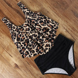 Leopard Bikini 2020 High Waist Bikini Animal Print Tankini Floral Swimsuit Brazilian Ruffle Swimsuit Plus Size Swimwear Women