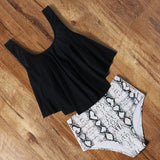 Leopard Bikini 2020 High Waist Bikini Animal Print Tankini Floral Swimsuit Brazilian Ruffle Swimsuit Plus Size Swimwear Women