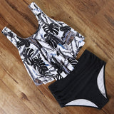 Leopard Bikini 2020 High Waist Bikini Animal Print Tankini Floral Swimsuit Brazilian Ruffle Swimsuit Plus Size Swimwear Women