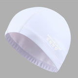 New 2020 Elastic Waterproof PU Fabric Protect Ears Long Hair Sports Swim Pool Hat Swimming Cap Free size for Men & Women Adults