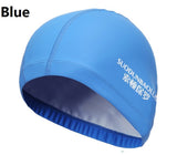 New 2020 Elastic Waterproof PU Fabric Protect Ears Long Hair Sports Swim Pool Hat Swimming Cap Free size for Men & Women Adults