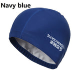 New 2020 Elastic Waterproof PU Fabric Protect Ears Long Hair Sports Swim Pool Hat Swimming Cap Free size for Men & Women Adults