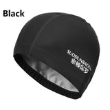 New 2020 Elastic Waterproof PU Fabric Protect Ears Long Hair Sports Swim Pool Hat Swimming Cap Free size for Men & Women Adults
