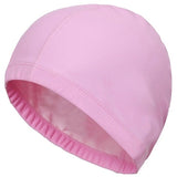 New 2020 Elastic Waterproof PU Fabric Protect Ears Long Hair Sports Swim Pool Hat Swimming Cap Free size for Men & Women Adults