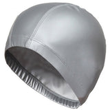 New 2020 Elastic Waterproof PU Fabric Protect Ears Long Hair Sports Swim Pool Hat Swimming Cap Free size for Men & Women Adults
