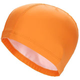 New 2020 Elastic Waterproof PU Fabric Protect Ears Long Hair Sports Swim Pool Hat Swimming Cap Free size for Men & Women Adults