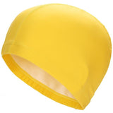 New 2020 Elastic Waterproof PU Fabric Protect Ears Long Hair Sports Swim Pool Hat Swimming Cap Free size for Men & Women Adults