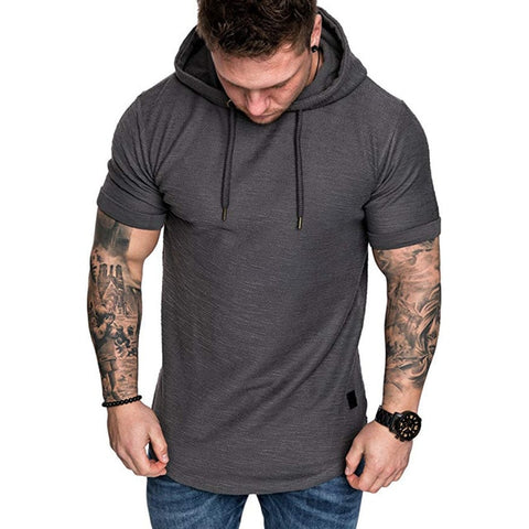 MRMT 2020 New Men Hoodies Sweatshirt Short Sleeve Men Casual Solid Color Hooded man hoody For male