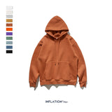 INFLATION 2020 Autumn Mens Thick Fleece Hoodies Hip Hop Pure Hoodies Thick Velvet Fabrics Winter Hoodies For Men Women 167W17