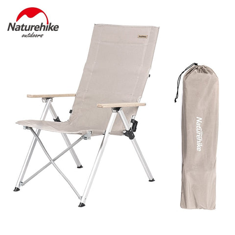 Naturehike Load-bearing 140kg Outdoor Folding Chair Three-Speed Adjustable Long Back Chair Camping Fishing Picnic Chair