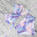 High Waist Bikini Push Up Printed Bikini 2020 Leoprad Swimsuit Women Bathing Suit Women Cross Bandage Swimwear Multiple Color