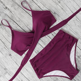 High Waist Bikini Push Up Printed Bikini 2020 Leoprad Swimsuit Women Bathing Suit Women Cross Bandage Swimwear Multiple Color