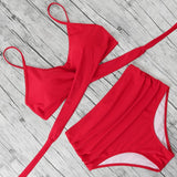 High Waist Bikini Push Up Printed Bikini 2020 Leoprad Swimsuit Women Bathing Suit Women Cross Bandage Swimwear Multiple Color