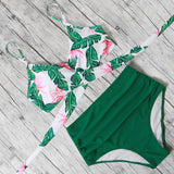 High Waist Bikini Push Up Printed Bikini 2020 Leoprad Swimsuit Women Bathing Suit Women Cross Bandage Swimwear Multiple Color