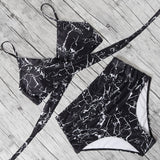 High Waist Bikini Push Up Printed Bikini 2020 Leoprad Swimsuit Women Bathing Suit Women Cross Bandage Swimwear Multiple Color
