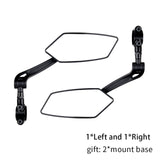 EasyDo Bicycle Rear View Mirror Bike Cycling Wide Range Back Sight Reflector Adjustable Left Right Mirrors