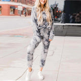 Tracksuit Women Clothes Two Piece Set Pants And Top Tie Dye Lounge Wear Ropa Mujer Summer Ensemble Femme 2 Pieces Sweat Suits