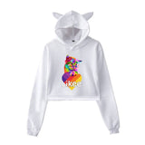 Cat Ear Pink Russia Style Likee App LIKEE Hoodies Women Cat Crop Top Hoodie Female Rainbow Sweatshirt Trendy Streetwear Hip Hop
