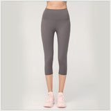 Obrix Sport Fashion Female Fitness Set Sleeveless Fitting Short Top Slinky Calf Length Leggins Health Running Jogging Dance Set