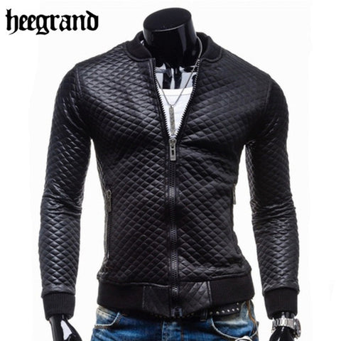 HEE GRAND 2017 Men Mandarin Collar Leather High Quality Solid Plus Size Men Casual Suede MWP257