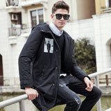 Pioneer Camp long winter down coat men high quality white duck down jacket Russian warm casual snow male parka for men 611608
