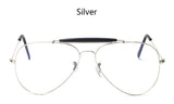 Women Men Flat Top Avation Optical Glasses Frame Brand Designer Rose Gold Metal Eyeglasses