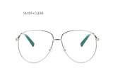 TSHING Unisex Big Frame Glasses Men Women Vintage Oversized Aviation Myopia Large Optical Glasses Superstar Eyewear Female M