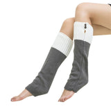 Women's Fashion Winter Warm Knit Crochet High Knee Leg Warmers Leggings Boot For Ladies