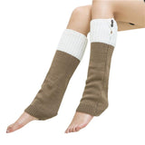 Women's Fashion Winter Warm Knit Crochet High Knee Leg Warmers Leggings Boot For Ladies