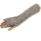 Women's Fingerless long Knit Mittens