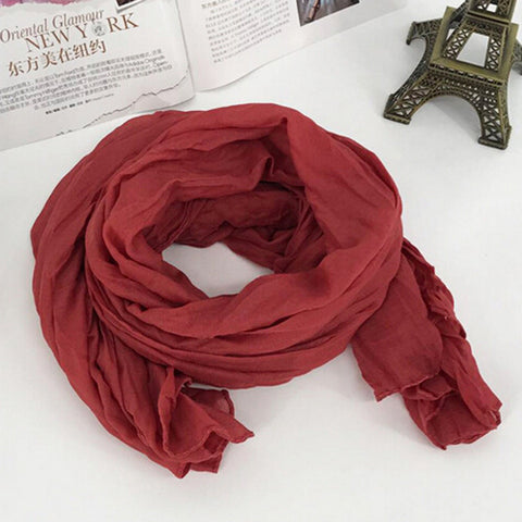 Feitong 60cm-80cm Printing Scarves Women Candy Pure Colors Scarf Wraps Shawl Long Soft Fold Scarves